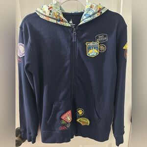 Disney Parks Kids XL Navy Jacket with Disney Park Patches